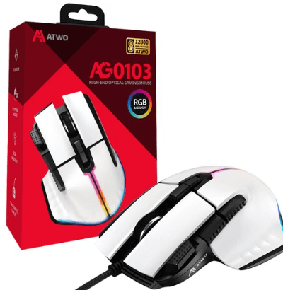 에이투 고감도 LED 유선 USB 게이밍 마우스 AG0103